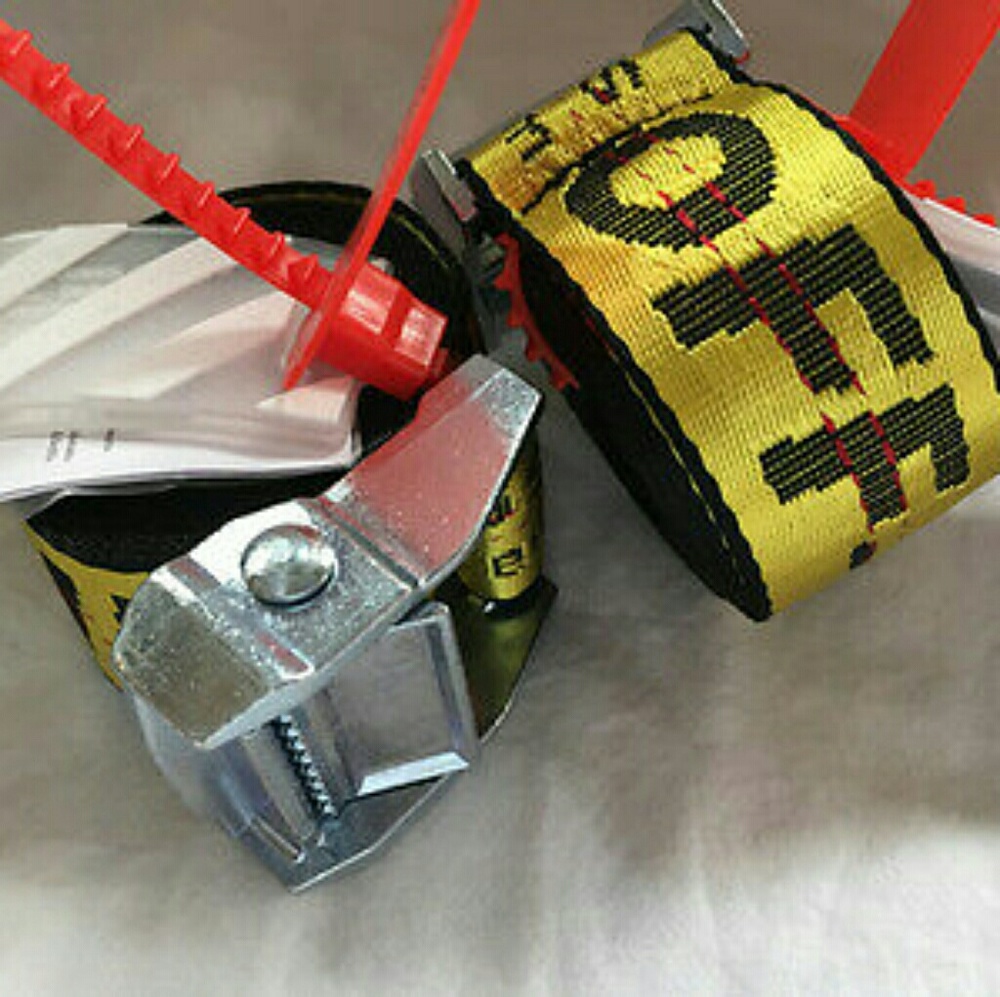 Off-white industrial belt
